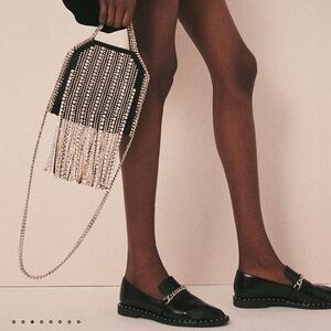 Stella McCartney Crystal Fringe Falabella Tiny Tote Bag